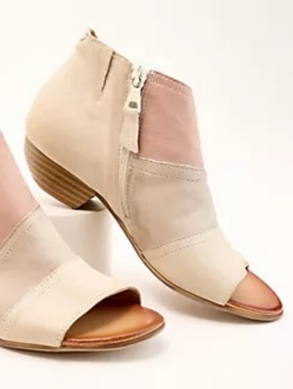 Miz Mooz Celeste Leather Heeled Sandals Linen Size 40